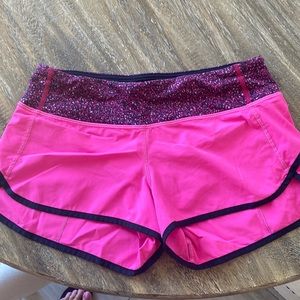 Lululemon speed up hot pink shorts, size 4.
